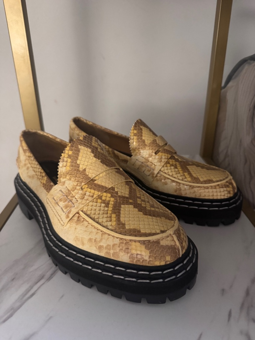 PROENZA SCHOULER Snakeskin Loafers
